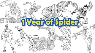 Special SPIDER-MAN Coloring Pages 100 s in 14 Minutes of 1 Year Collection