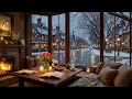 Lagu Evening Winter Café ❄️ Smooth Jazz Piano \u0026 Fireplace Sounds for Relax, Study \u0026 Work