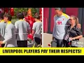 Download Lagu Liverpool Players \u0026 Rute Lay Flowers Outside Anfield For Diogo Jota!