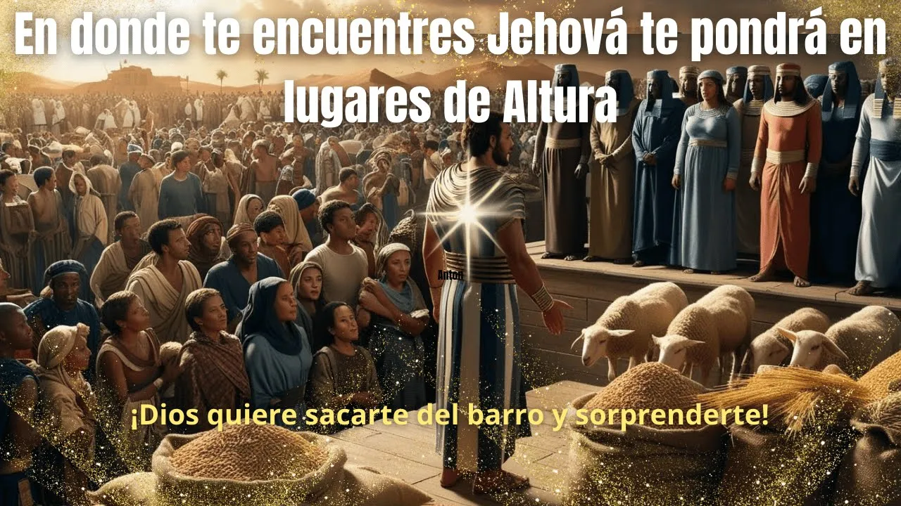 En donde te encuentres Jehová te pondrá en lugares de Altura