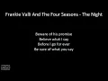 Northern Soul - Frankie Valli And The Four Seasons - The Night - With Lyrics