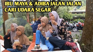 Download ibu maya \u0026 Adiba jalan jalan cari udara segar lihat pemandangan alam di bawah bukit yang indah MP3