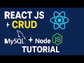 React JS CRUD MySQL Node js Express APIs Full Stack App Tutorial Step by Step