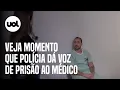 Anesthesiologist arrested watch the moment police place Giovanni Quintella Bezerra under arrest