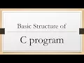 Basic structure of c program Bangla tutorial learn c programming a to z