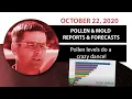 Seasonal Allergy Forecast Pollen and Mold Counts October 22 2020