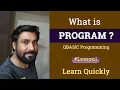 What is Program Programming Language Lesson 1