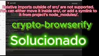 CRYPTO You attempted to import - js SOLUCIONADO REACT 18 2023
