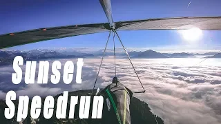 sunset speedrun top to bottom hanggliding