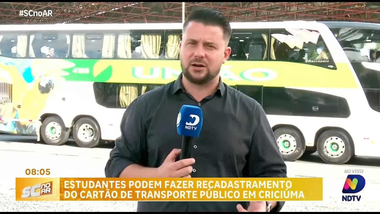 Estudantes de Criciúma já podem realizar o recadastramento do cartão de transporte coletivo