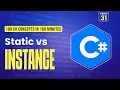 31 Static vs Instance Members in C Class vs Object