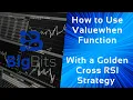 How to Use Valuewhen Function With a Golden Cross RSI Strategy - TradingView Pine Script Tutorial 34