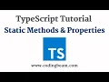 Static Methods Properties TypeScript Tutorial Coding Beam