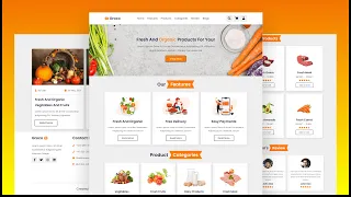 Create A Responsive Grocery Store Website Design Using HTML - CSS