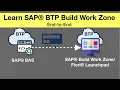 SAP BTP Build Work Zone End-to-End Create SAP Fiori LaunchPad in SAP BTP SAP BAS BTP App