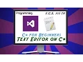 How to create simple text editor in Visual C Sharp for beginners