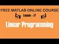 Linear programming - Lesson 17 Free online Course