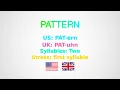 How to Pronounce Pattern Pattern Correct Pronunciation