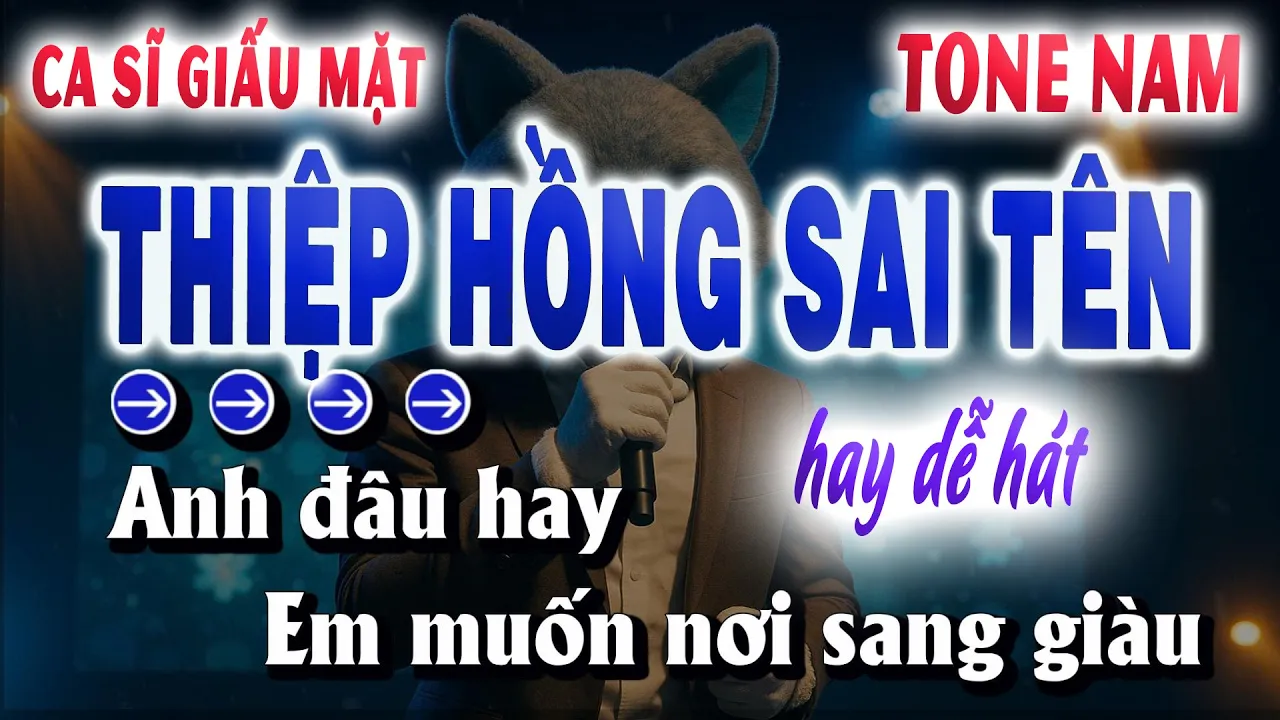 Thiệp Hồng Sai Tên Karaoke Tone Nam (Cover) Ca Sĩ Giấu mặt 2026