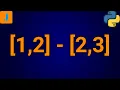 How To Subtract Two Lists In Python