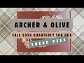 FIRST LOOK Archer Olive Sneak Peek Fall Quarterly Sub Box 2026