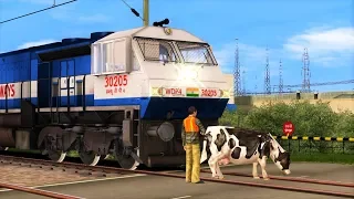 crazy cow stops the train and escapes in indian train simulator railworks indian railways