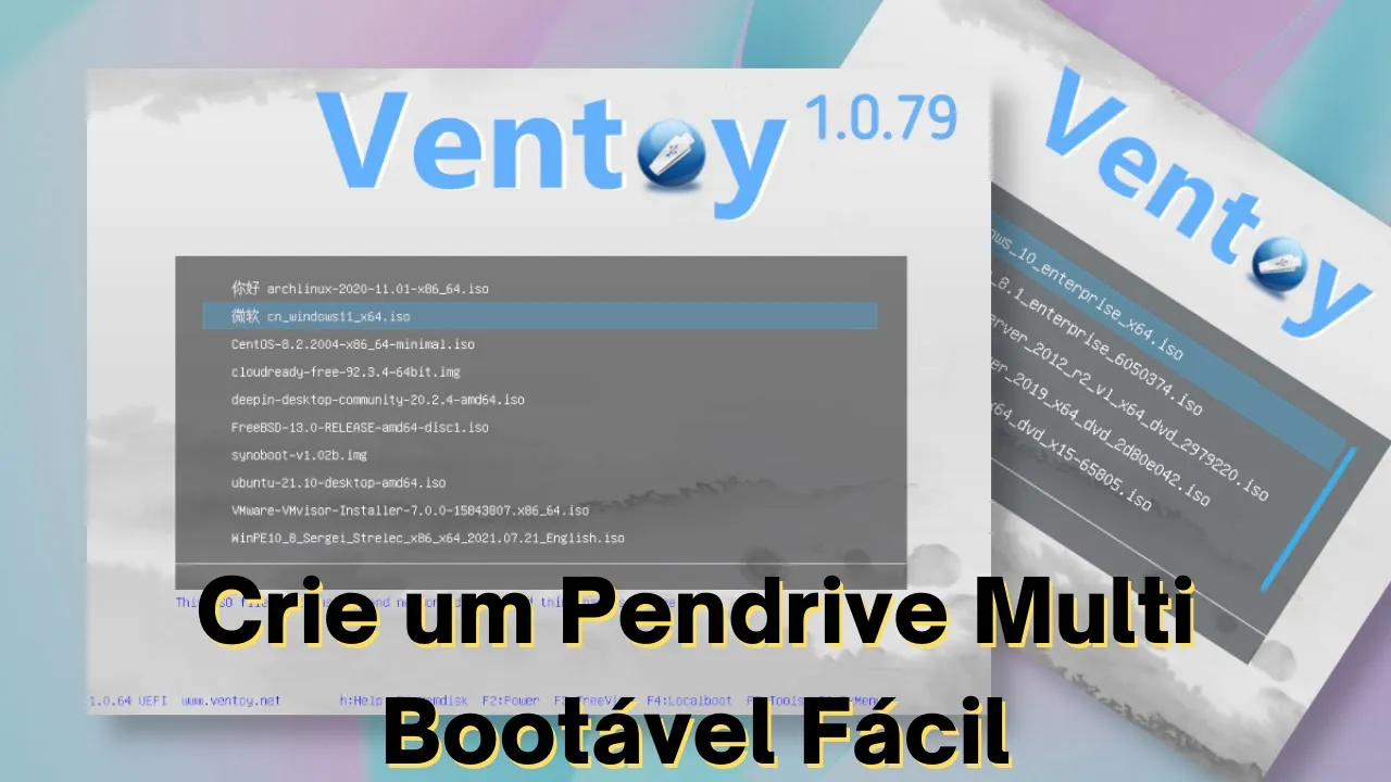 Como Criar um PenDrive MultiBoot com o Ventoy, Aprenda conosco, Tutorial e Processo Super Fácil.