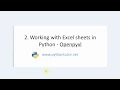 Python - How to read Excel Sheet with Openpyxl