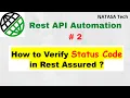 Rest Assured API Automation 2 How to Verify Status Code in Rest Assured NATASA Tech