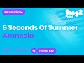 Download Lagu 5 Seconds of Summer - Amnesia (Higher Key) Piano Karaoke