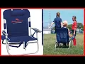 Tommy Bahama Big Boy 4-Position Folding 13 High Seat Backpack Beach or Camping Chair Navy