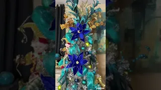 2021 Blue and Teal Christmas Tree Decorating Ideas