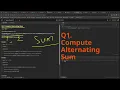 Leetcode Weekly Contest 470 Q1 Compute Alternating Sum