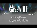 Adding Pages in eWolf
