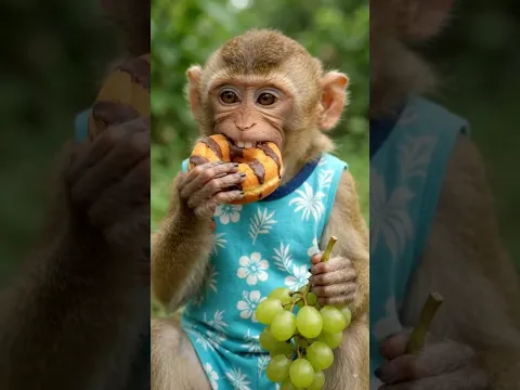 monkey ne Donut kha liya #shorts