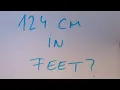 124 cm in feet