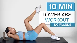 10 min lower abs workout target the low belly no planks