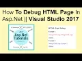 Debug html page in asp net visual studio 2017