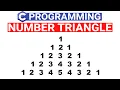 Number Triangle Pattern in C Numerical Pattern Using C Program - C Language in Hindi
