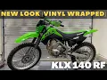 Vinyl Wrapped my 2022 Kawasaki KLX140RF KLX 140 RF Dirt Bike