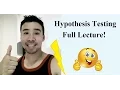 Stats Made Easy Hypothesis Testing Lecture for Newbies