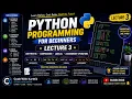 Python Programming Lecture 3 Operators Arithmetic Comparison Logical Assignment English