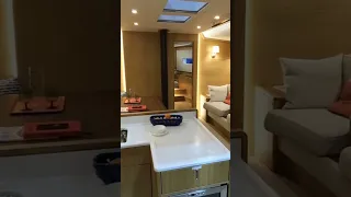 ‘Italian-style interior – very nicely done, too’ #solaris #yacht #boattour #yachting #luxuryyachts