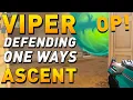 VALORANT - NEW BEST Viper One Way Smokes Defending Setups for ASCENT