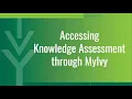 MyIvy Student Guide Accessing Knowledge Assessment