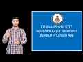 C Tutorial 02 - Input and Output Statements