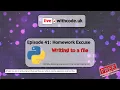 Writing to a file in python Episode 41 of live withcode uk