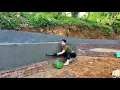 Download Lagu Plastering the newly built wall for the fish pond to expand the farm | Ma Thi Hieu
