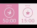 Pomodoro Timer with Pink Noise 4-Hour Study with Me for Deep Focus AD