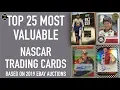 Top 25 Most Expensive NASCAR Trading Cards Auctioned on Ebay This Year